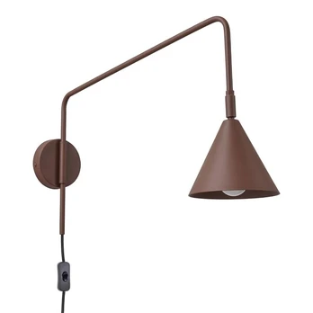 Sollux Lighting sieninis šviestuvas Nox, rudas