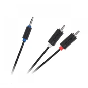 Cabletech kabelis 3.5 AUX - 2xRCA 3m kaina