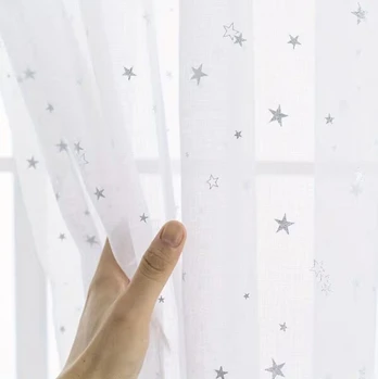 Užuolaida Stars, 132x241 cm, balta
