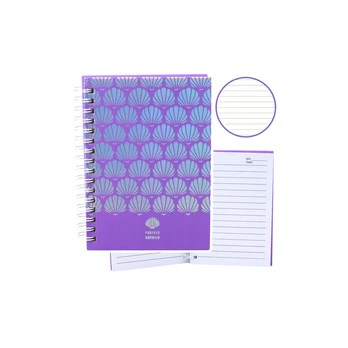 Lean Holographic Shells Lined Notebook Violetinė A6 80 Sheets