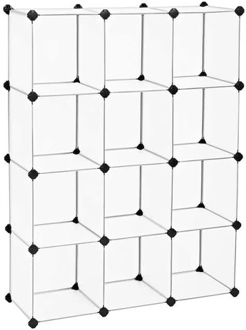 Songmics Sandėliavimo spintelė, 93x31x123 cm, balta
