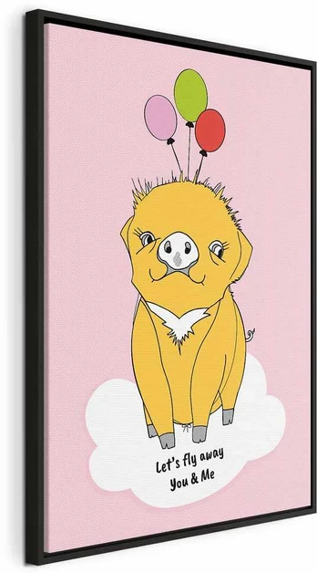 Artgeist Paveikslas - Soaring Pig (1 Part) Vertical