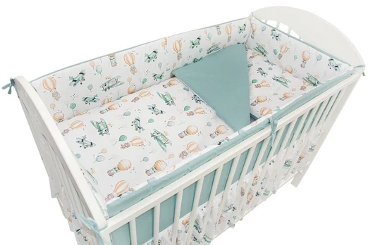 Bedding set - 5 parts - 120/90/360 - FOX in PLANE