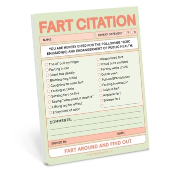 Knock Knock Fart Citation Nifty Note (Pastel Version)