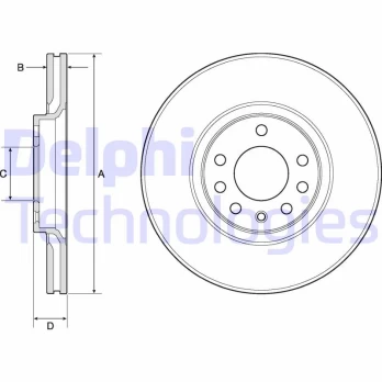 DELPHI BG3770C Brake Disc