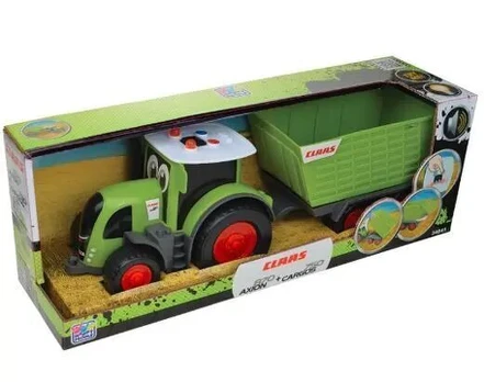 Traktorius su priekaba Claas, žalias