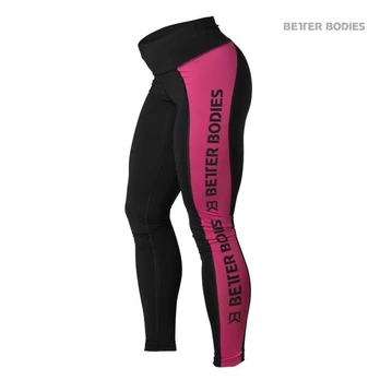 Better Bodies Side Panel Tights (Black/Pink) - S dydis