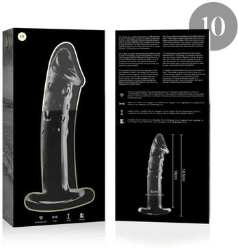 NEBULA SERIES BY IBIZA - MODEL 19 DILDO BOROSILICATE GLASS 18.5 CM