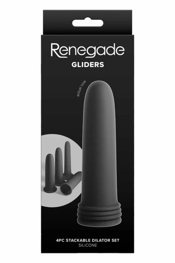 Renegade Gliders Black Silicone Dilator Set 4-Piece Adjustable Kit