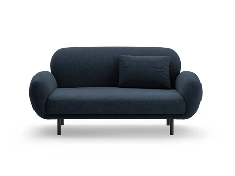 Boucle Sofa, "Poppy", 2 Seats, 148x72x82, Dark Blue