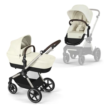 Universalus vežimėlis Cybex Eos Lux 2in1 BLK, Seashell Beige
