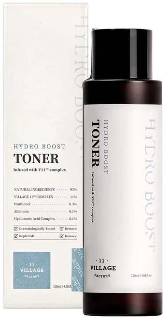 Veido tonikas Village 11 Hydro Boost, 120 ml, moterims