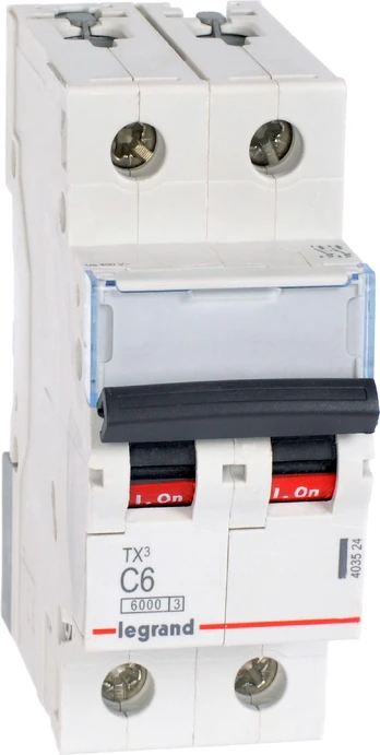 Legrand grandinės pertraukiklis S302 C6 6kA TX3 - 403524