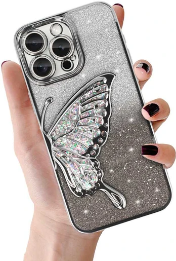 Tel Protect Butterfly Vanduo Dėklas skirtas Apple iPhone 16e sidabro spalvos