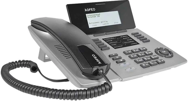 Telefonas Agfeo AGFEO Systemtelefon ST54 IP SENSORfon sidabrinis