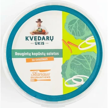 Raugintos kopūstų salotos su svogūnais KVEDARŲ ŪKIS, 400 g