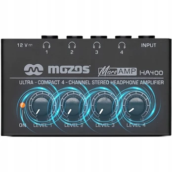 „MOZOS HA400“ 4 kanalų stereo ausinių stiprintuvas