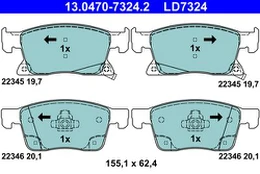 ATE 13.0470-7324.2 Brake pad set