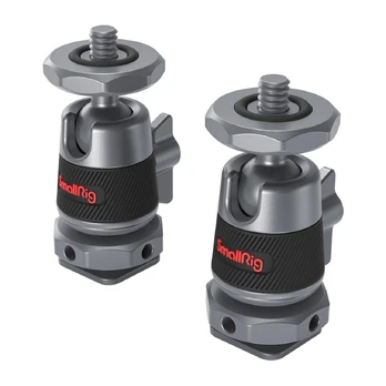 SMALLRIG 2948 BALLHEAD MINI WITH REMOVABLE COLD SHOE MOUNT 2PCS