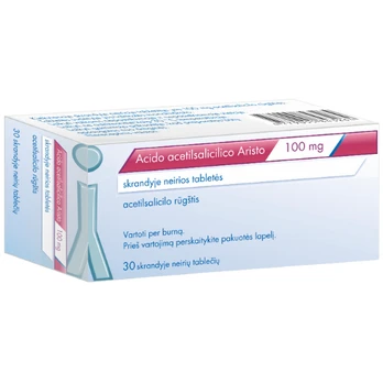 Acetilsalicilo rūgštis Aristo 100mg, 30 tabl.
