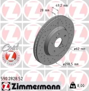 Stabdžių diskas ZIMMERMANN 590.2828.52 kaina