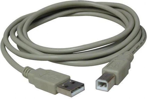 Logo USB kabelis (2.0), USB A M - USB B (M), 3m, juoda, blistr