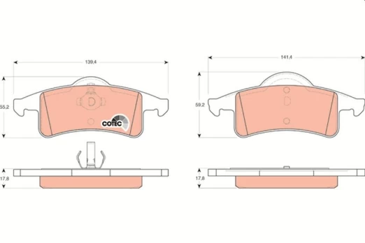 TRW GDB4127 Brake pad set