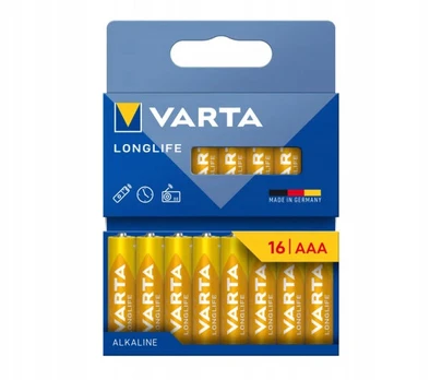 Varta Longlife AAA šarminės baterijos, 16 vnt.