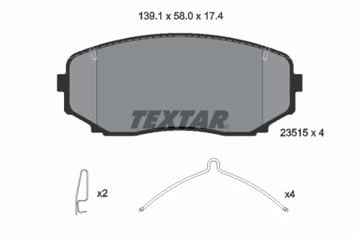 TEXTAR 2351503 Brake pad set