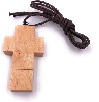 H-customs medinė kryžiaus formos usb atmintinė 8 gb, usb 2.0