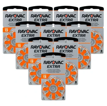 Klausos aparato baterijos – Rayovac Extra Advanced 13, 1.45 V, 80 vnt.