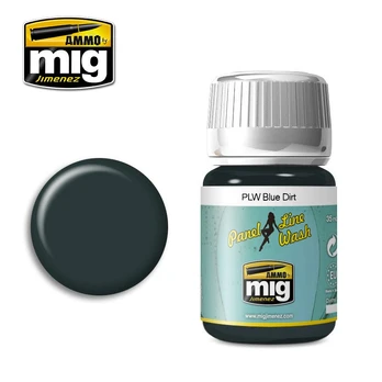 AMMO by MIG Jimenez AMMO MIG - Sendinimo priemonė PANEL LINE WASH Mėlynas DIRT, 35ml, 1619