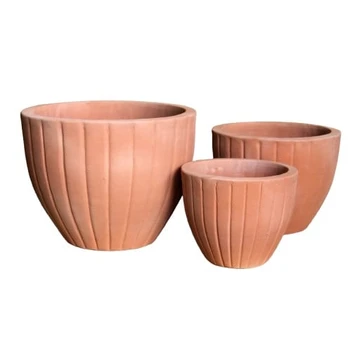 Vazonas Domoletti TC.6580.024, keramika/molis, Ø 24 cm, rudas
