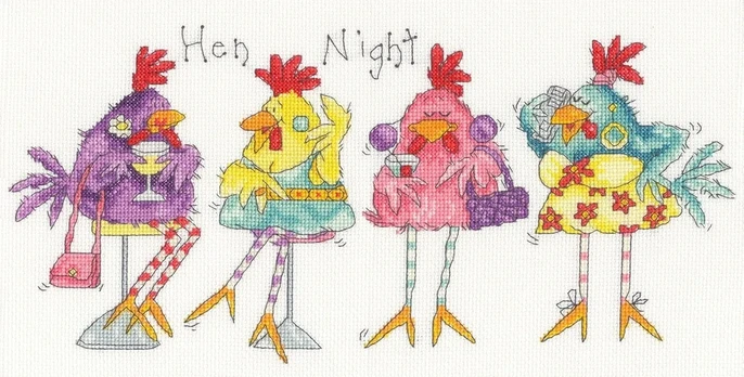 Bothy Threads Hen Night rinkinys kryželiu