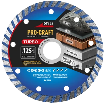 Deimantinis pjovimo diskas „ProCraft DT125”