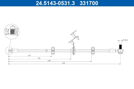 stabdžių žarnelė 24.5143-0531.3