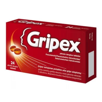 GRIPEX plėvele dengtos tabletės N24