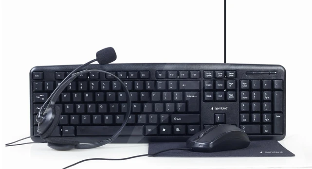 KEYBOARD +MOUSE USB ENG/4IN1 KIT KBS-UO4-01 GEMBIRD