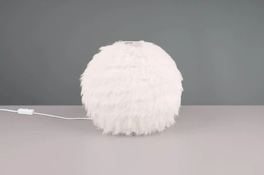 Furry table lamp E27 sand white gaismeklis