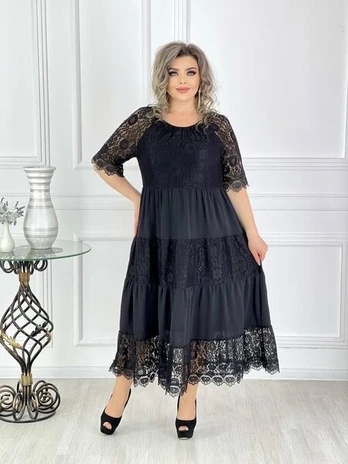 Boho suknelė su nėriniais