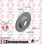 Stabdžių diskas ZIMMERMANN 100.3322.20 kaina