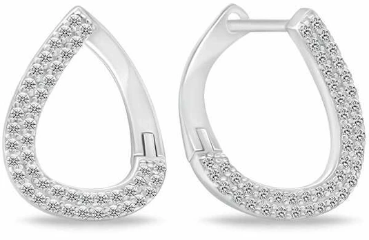 Brilio Silver Elegant sidabrinis earrings with zircons EA1075W