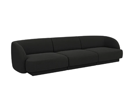 Boucle Sofa, Miley, 3 vietų, 255x90x70, juoda