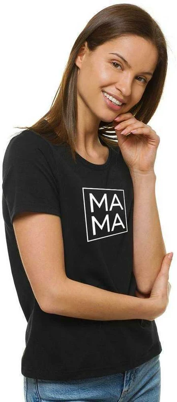 Moteriški juodi marškinėliai MAMA