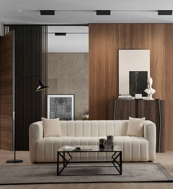 Trivietė sofa Royal 3 Kremas