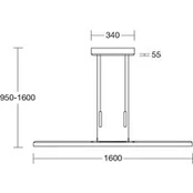 HerzBlut Leonora pakabinamas šviestuvas Up&Down 160cm graikinis riešutas