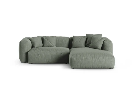 Modular Right Corner Sofa, "Martina", 2 Seats, 280x176x75, Moss Green