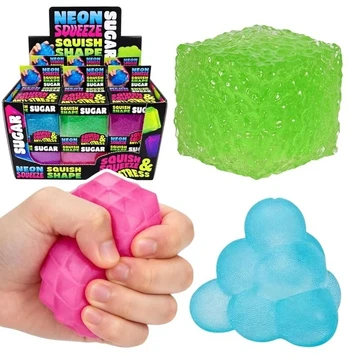 Antistresinis žaislas SQUISH & SQUEEZE SUGAR, 55x55x55mm, įvairių sp.