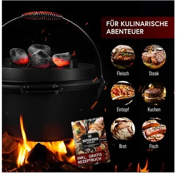 Gusskönig Klassisch Dutch Oven Set 9 L be Füße