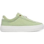 Laisvalaikio batai Tommy Hilfiger Washed Canvas Platform Trainers FW0FW09172 Žalia